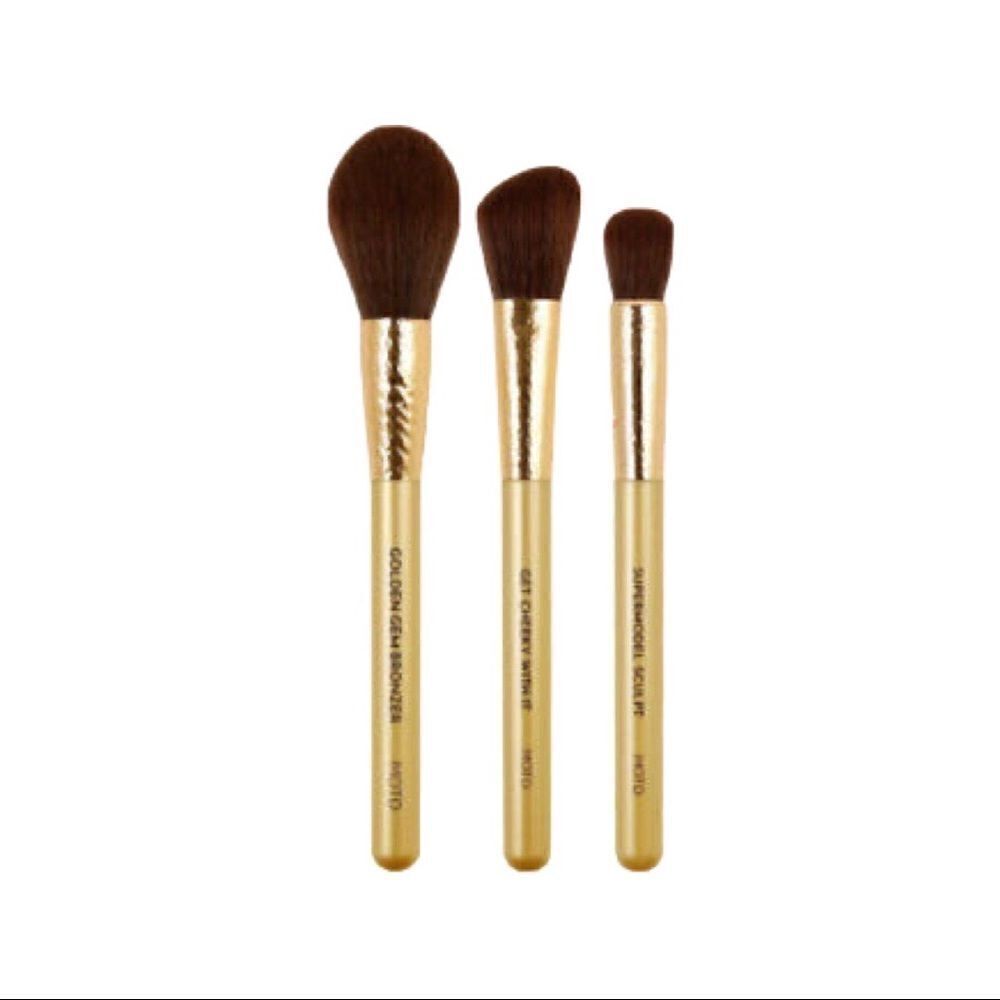 MOTD Gold Goddess Face Makeup Brush Set • NIP